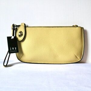 NWT Joy Susan MIni Crossbody Wristlet Clutch Yellow Spring